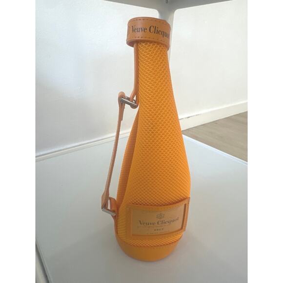 NWOT Veuve Clicquot Champagne Bottle Cooler Sleeve Iconic Orange New Christmas - Picture 5 of 5
